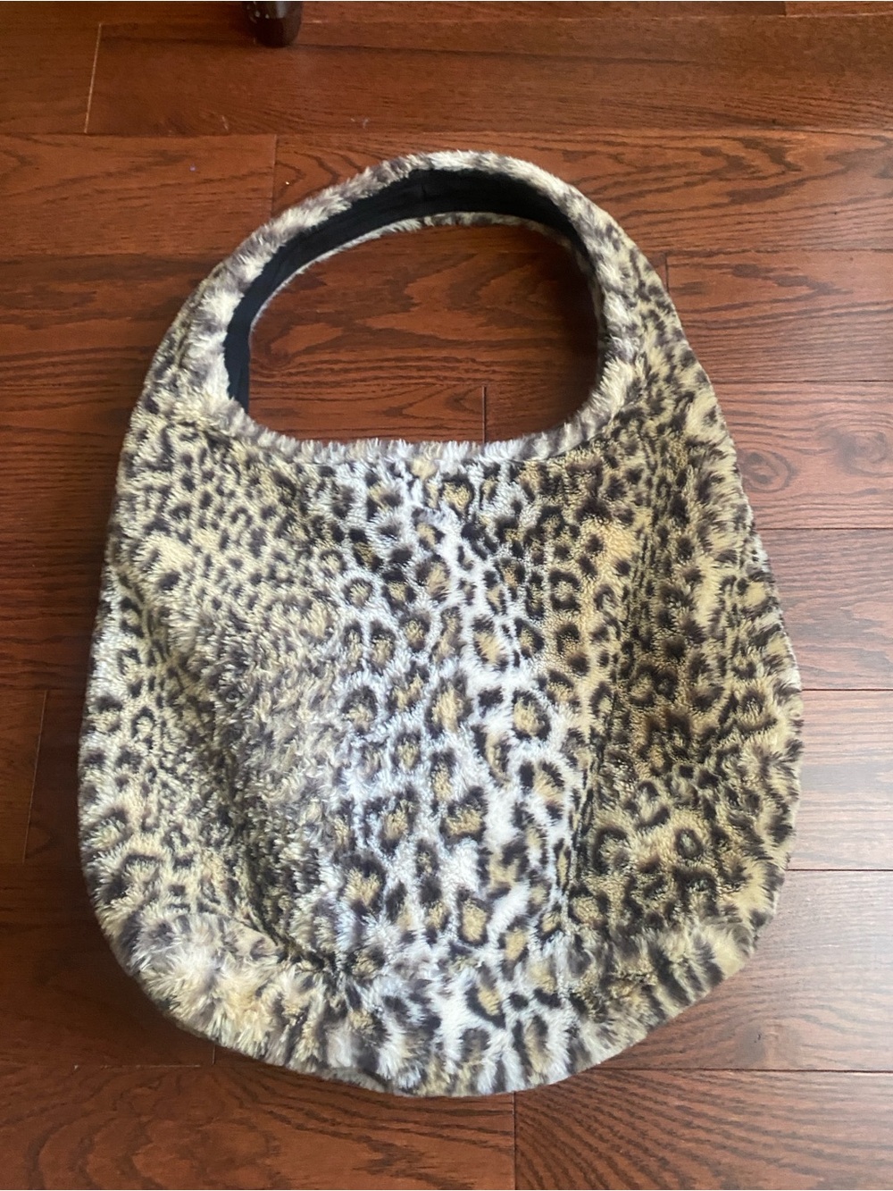Brandy Melville Leopard Faux Fur Shoulder Bag